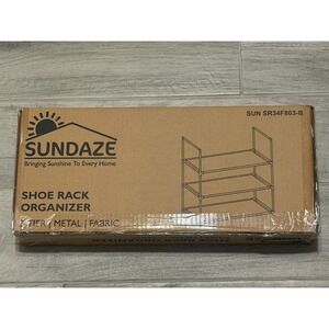 New in Box Sundaze 3 Tier Metal Shoe Rack Organizer